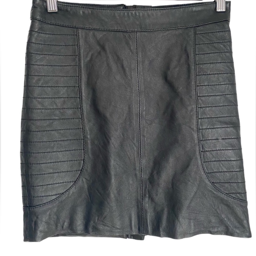 SELECTED/FEMME LEATHER MINI SKIRT